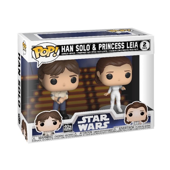Star Wars Accessories - 2 pack Han Solo & Princess Leia Funko pop